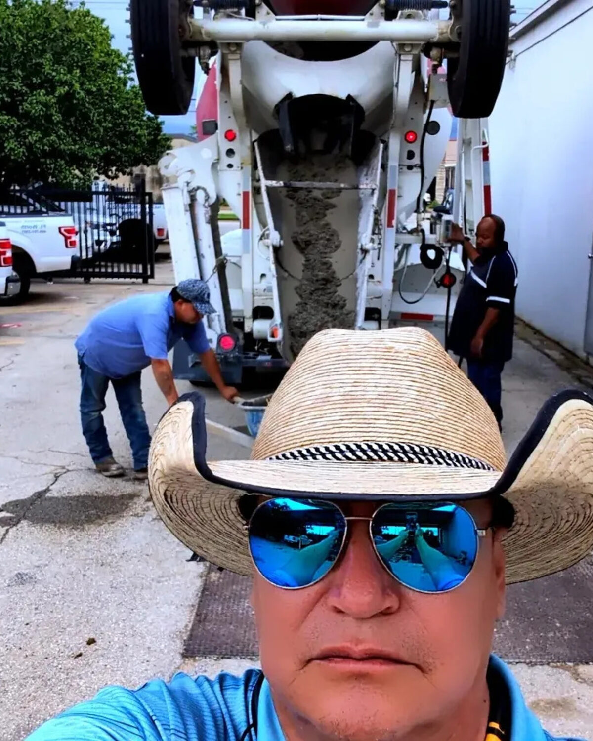 Gabriel Armijo, owner of Fast Service Concrete, on a job site